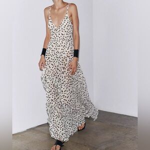 NWOT Zara Polka Dot Maxi Dress in XS